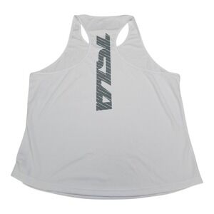 TSLA White Racerback Training Tank Top Mens XL Performance Running Gym Shirt